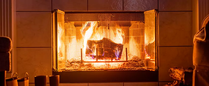 Mendota Hearth Landscape Fireplace Installation in Burton, Michigan