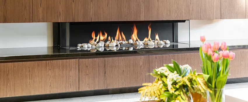 Double-height Fireplace Design Refurbishment in Burton, Michigan